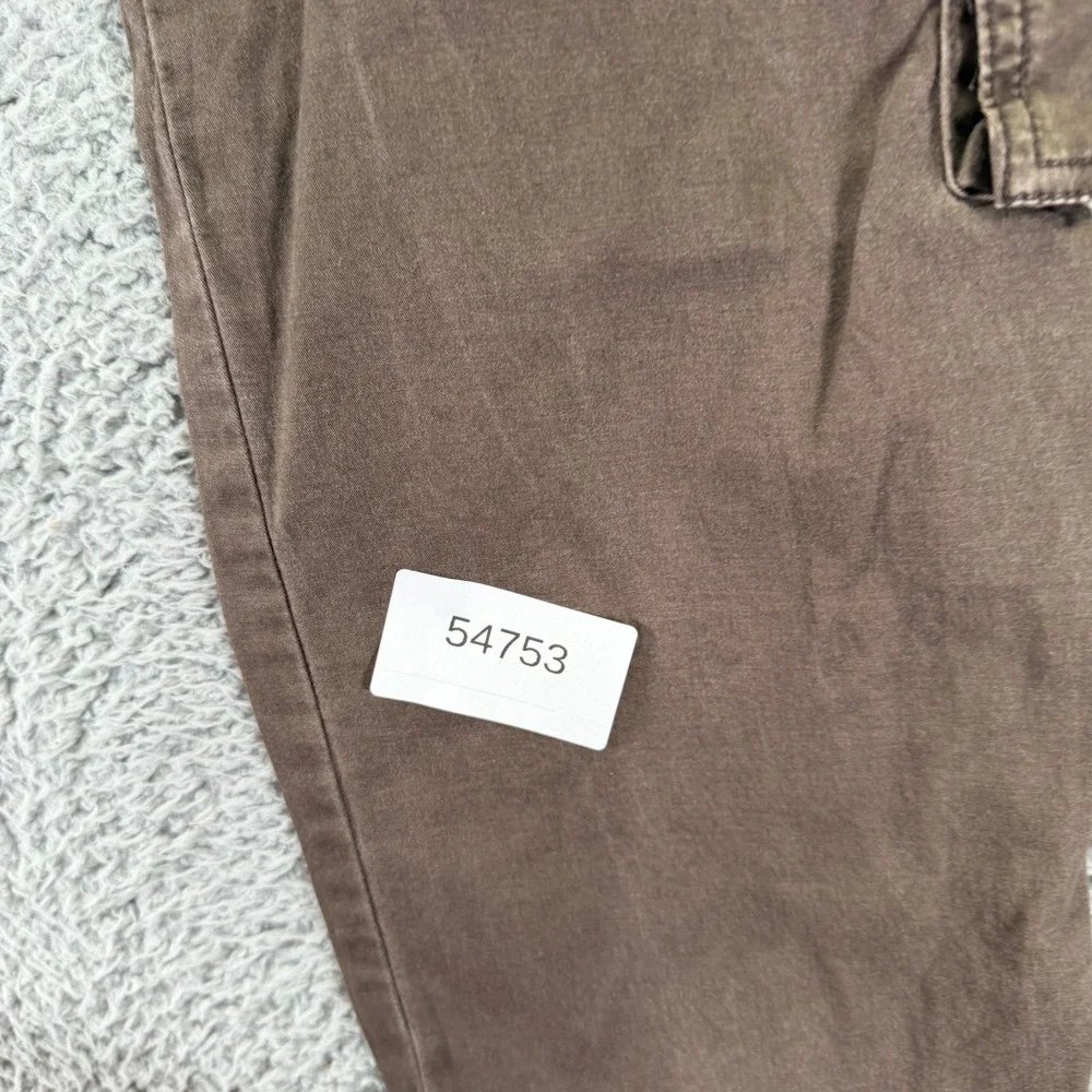Hollister Epic Flex Pant Mens XS Brown Cotton Cargo Straight Slim Fit Workwear